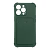 Husa Card Armor din silicon cu buzunar pentru iPhone 13 Pro Green