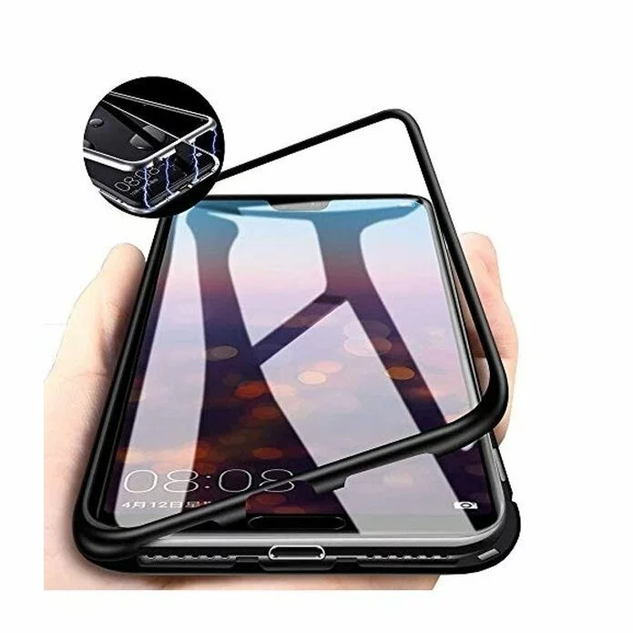 Husa cu Bumper Magnetic si Spate din Sticla Securizata pentru Galaxy A70