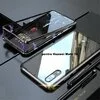 Husa cu Bumper Magnetic si Spate din Sticla Securizata pentru Huawei Mate 10 Silver