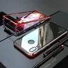 Husa cu Bumper Magnetic si Spate din Sticla Securizata pentru Huawei P Smart (2019) Red