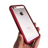 Husa cu Bumper Magnetic si Spate din Sticla Securizata pentru iPhone 5/5s/SE Red