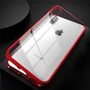 Husa cu Bumper Magnetic si Spate din Sticla Securizata pentru iPhone XS Max Red