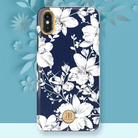 Husa cu Cristale Swarovski - Kingxbar Blossom Series pentru iPhone XS Max White
