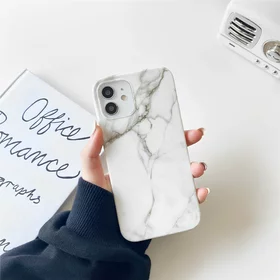 Husa Wozinsky de protectie Marble Design pentru iPhone 12 Mini White