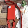 Husa din silicon cu snur textil pentru iPhone 11 Red