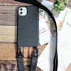Husa din silicon cu snur textil pentru iPhone 11 Black