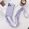 Husa din silicon cu snur textil pentru iPhone 11 Pro Max Lavender
