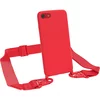 Husa din silicon cu snur textil pentru iPhone SE (2020) / iPhone 7/ iPhone 8 Red