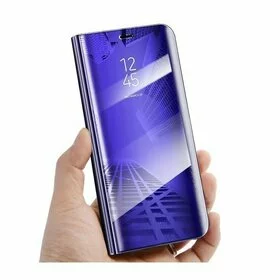 Husa Flip Mirror pentru Galaxy A8+ (2018) Purple