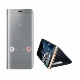 Husa Flip Mirror pentru Galaxy J4 (2018) Silver