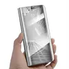 Husa Flip Mirror pentru Galaxy S21 Ultra Silver