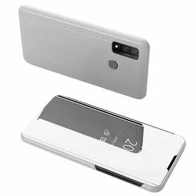 Husa Flip Mirror pentru Huawei P Smart (2020) Silver