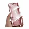 Husa Flip Mirror pentru Huawei Y5p Rose Gold
