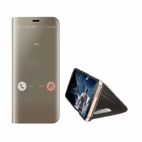 Husa Flip Mirror pentru Samsung Galaxy Note 10 Plus Gold