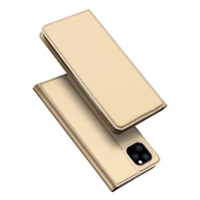 Husa flip tip Carte DUX DUCIS Skin Pro pentru iPhone 11 Pro Gold