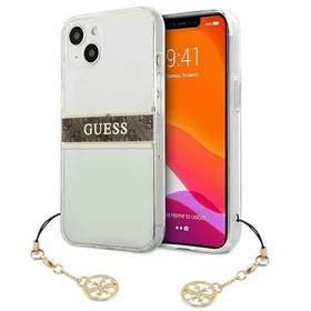 Husa Guess 4G Charms Design Collection pentru iPhone 13 Mini, Transparenta