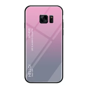 Husa Hybrid Back Degrade pentru Galaxy S7 Edge Pink