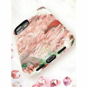 Husa Kingxbar Agat Decorated Series pentru iPhone 12 Pro / iPhone 12 Red