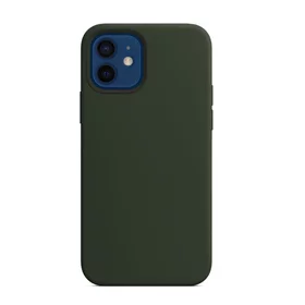 Husa MagSafe magnetica din Silicon pentru iPhone 12 Pro / iPhone 12 Dark Green