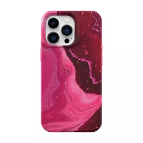 Husa MarbleFigure pentru iPhone 14 Pro Pink