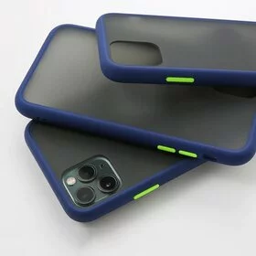 Husa mata cu bumper din silicon pentru Galaxy Note 10 Blue