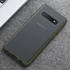 Husa mata cu bumper din silicon pentru Galaxy S10 Green