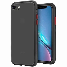 Husa mata cu bumper din silicon pentru iPhone 6/7/8 Black