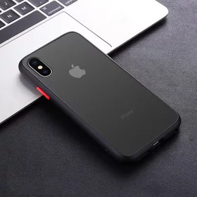 Husa mata cu bumper din silicon pentru iPhone XS Max Black
