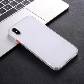 Husa mata cu bumper din silicon pentru iPhone XS Max White