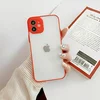 Husa Mily Case din silicon flexibil transparent si bumper colorat pentru iPhone 12 Mini Red