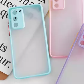 Husa Mily Case din silicon flexibil transparent si bumper colorat pentru Samsung Galaxy S21 5G