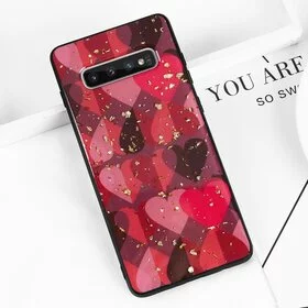 Husa protectie cu model inimi pentru Galaxy A8 (2018)