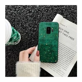 Husa protectie cu model marble pentru Galaxy A8 (2018) Plus Green