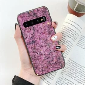 Husa protectie cu model marble pentru Galaxy J6 (2018) Pink