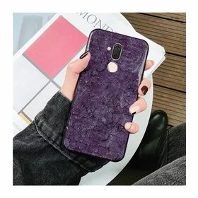 Husa protectie cu model marble pentru Huawei Mate 20 Pro Purple