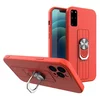 Husa Ring Silicone Case cu functie stand pentru Samsung Galaxy S20+ Red