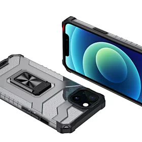 Husa Rugged Crystal cu functie stand pentru iPhone 12 Mini