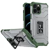 Husa Rugged Crystal cu functie stand pentru iPhone 13 Pro Green
