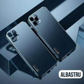 Husa ultra-subtire din aluminiu cu strat hidrofob pentru iPhone 11 Pro Blue