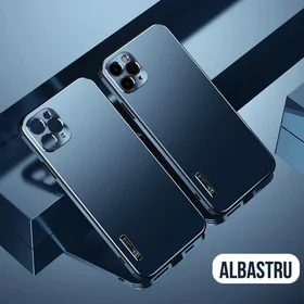 Husa ultra-subtire din aluminiu cu strat hidrofob pentru iPhone 13 Pro Blue