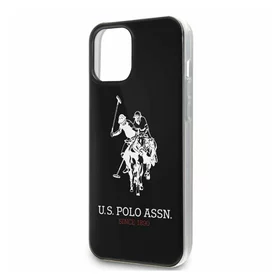 Husa US Polo ASSN. cu logo pentru iPhone 12 Pro / iPhone 12 Black