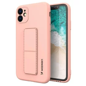 Husa Wozinsky din silicon flexibil cu functie stand pentru iPhone 12 Mini Pink