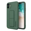 Husa Wozinsky din silicon flexibil cu functie stand pentru iPhone 12 Mini Dark Green