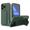 Husa Wozinsky din silicon flexibil cu functie stand pentru iPhone 12 Pro Max Dark Green