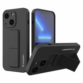 Husa Wozinsky din silicon flexibil cu functie stand pentru iPhone 13 Mini Black