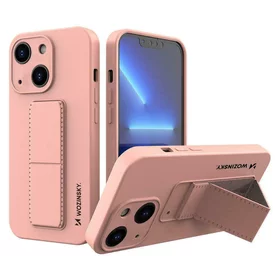 Husa Wozinsky din silicon flexibil cu functie stand pentru iPhone 13 Mini Pink