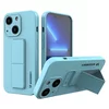 Husa Wozinsky din silicon flexibil cu functie stand pentru iPhone 13 Mini Blue