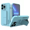 Husa Wozinsky din silicon flexibil cu functie stand pentru iPhone 13 Pro Blue