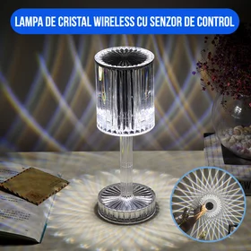 Lampa wireless din cristal acrilic cu senzor de control