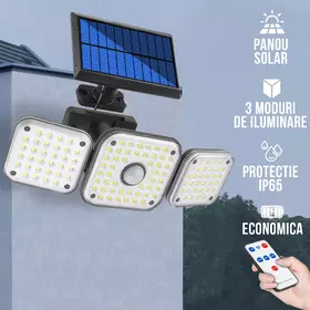 Lampa solara LED cu senzor de miscare
